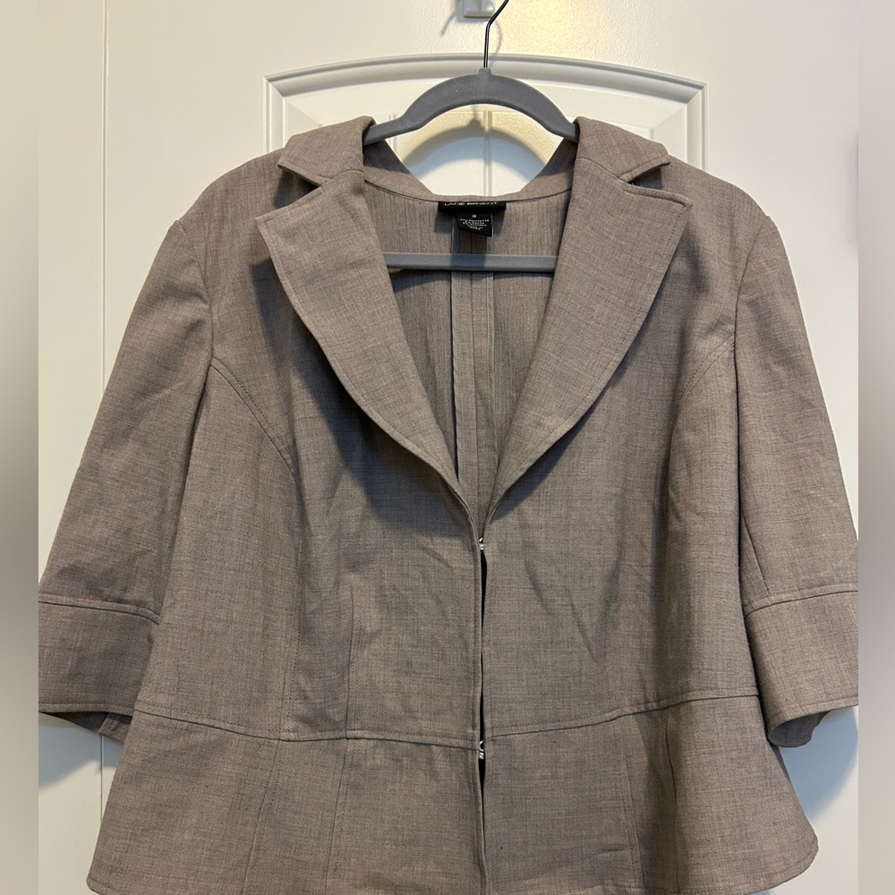 Lane Bryant Tan Blazer with Peplum Hem and Notched Lapels with matching pants